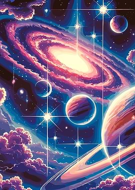 Cosmic Galaxy Space Illustration