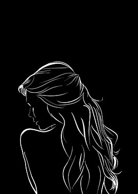 White Silhouette Woman