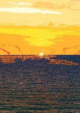 Sunset Over Ocean