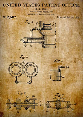 1913 Vintage Car Patent shet 3