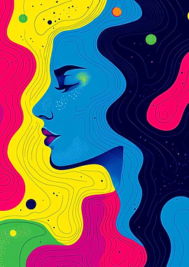 Abstract Woman in Color