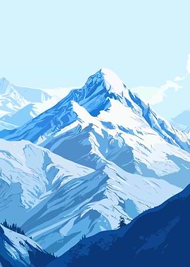 Snowy Mountain Peak