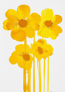 Yellow Flower Abstract
