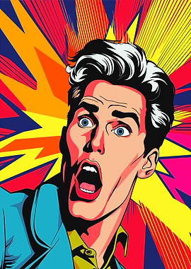 Surprised Man Pop Art