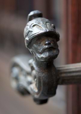 Mystic Face on Aged Wood