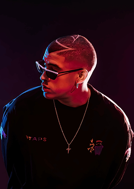 Man in Sunglasses with Cross Necklace