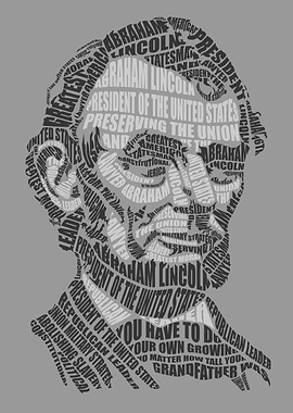 Abraham Lincoln Word Art