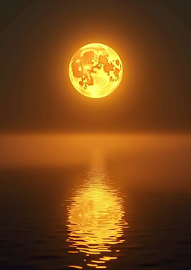 Amber Glow Moon