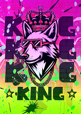 Wolf King Graffiti