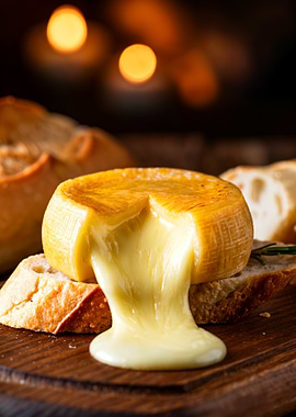 Melted Cheese on Bread