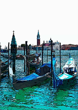 Gondolas in Venice