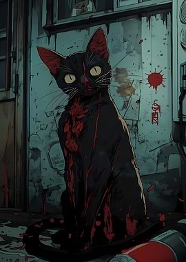 Bloody Cat Vintage Anime