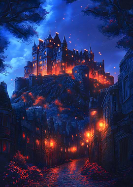Edinburgh Castle Night Scene