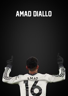 Amad Diallo Soccer Poster