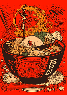 Ramen Bowl Illustration