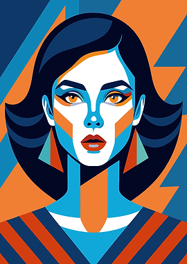 Geometric Woman Portrait