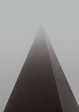 Faroese church top in the Fog