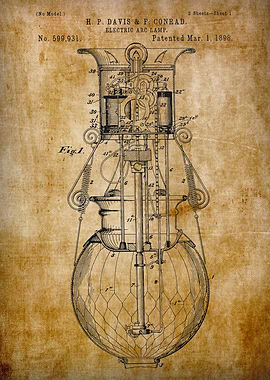 Electricarc_lamp_patent_shet 1