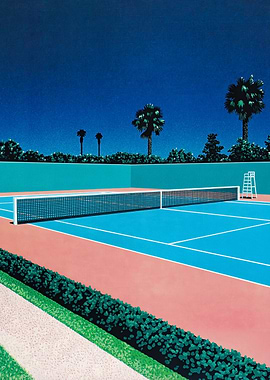 Hiroshi Nagai Retro Tennis Court