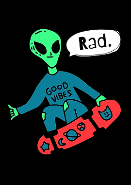 Alien Skateboarding