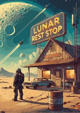 Sci-Fi Lunar Rest Stop