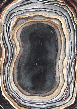 Agate Watercolor Abstract