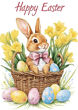 Cute Easter Bunny Basket