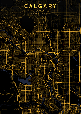 Calgary Golden City Map