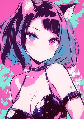 Anime Girl with Cat Ears
