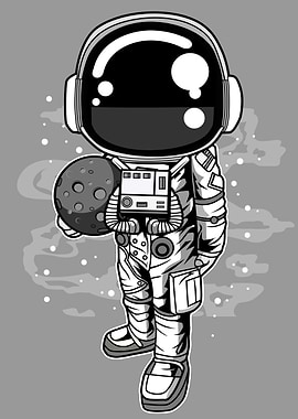Astronaut with Moon