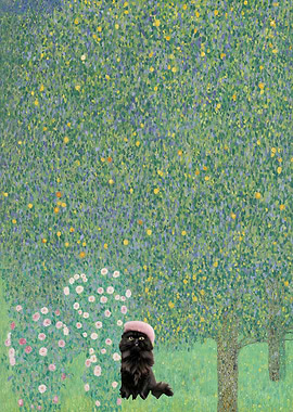 Gustav Klimt Cat Garden