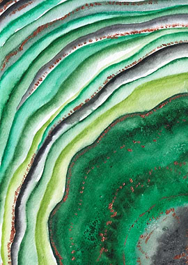 Green Agate Watercolor
