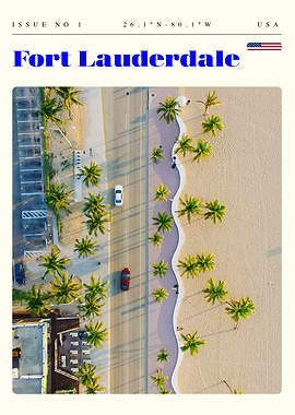 Fort Lauderdale Travel Art Poster