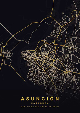 Asuncion Paraguay City Map