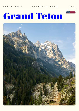 Grand Teton National Park Travel Art Poster