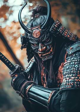 Samurai Warrior with Mask