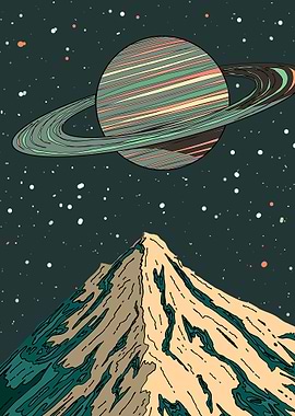 Saturn & Mountain