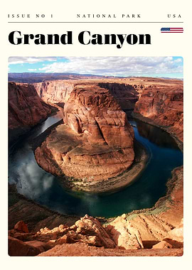 Grand Canyon National Park Travel Art Poster