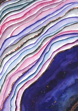 Watercolor Agate Abstract