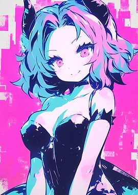 Anime Girl with Horns