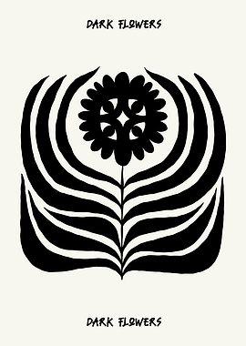 Dark Flowers Print