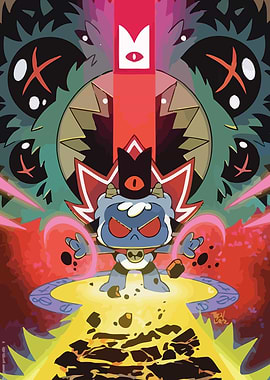 Demon King with Red Eyes