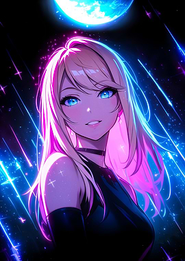 Glowing Anime Girl