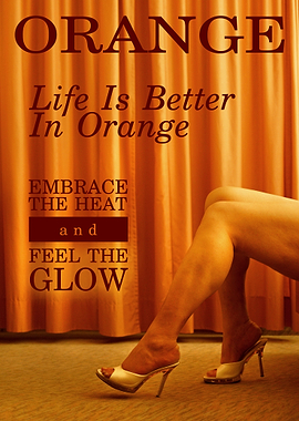 Orange Life Quote Poster