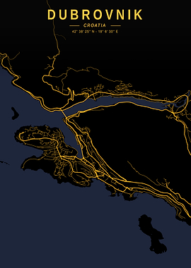 Dubrovnik Golden City Map