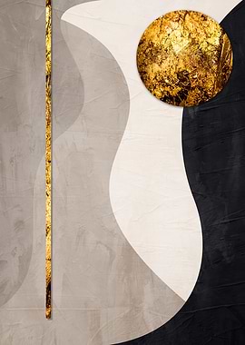 Abstract Gold & Grey Art