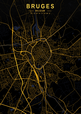 Bruges Golden City Map
