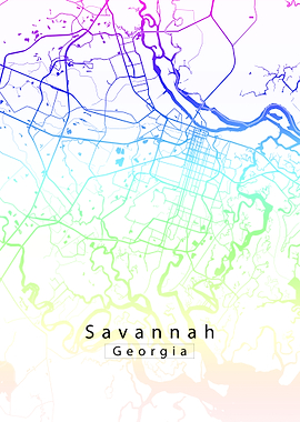 Savannah Georgia City Map