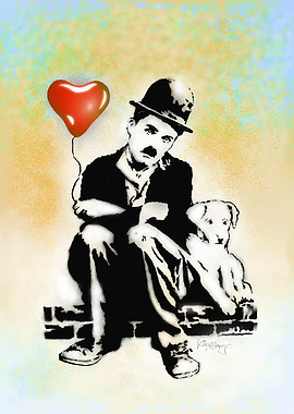 Charlie, Dog and Heart Balloon