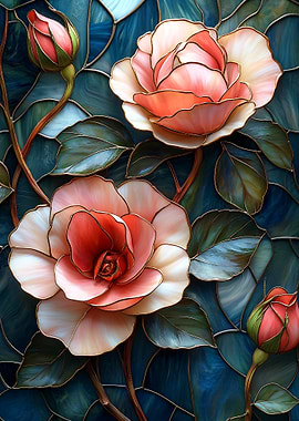 Stained Glass Roses